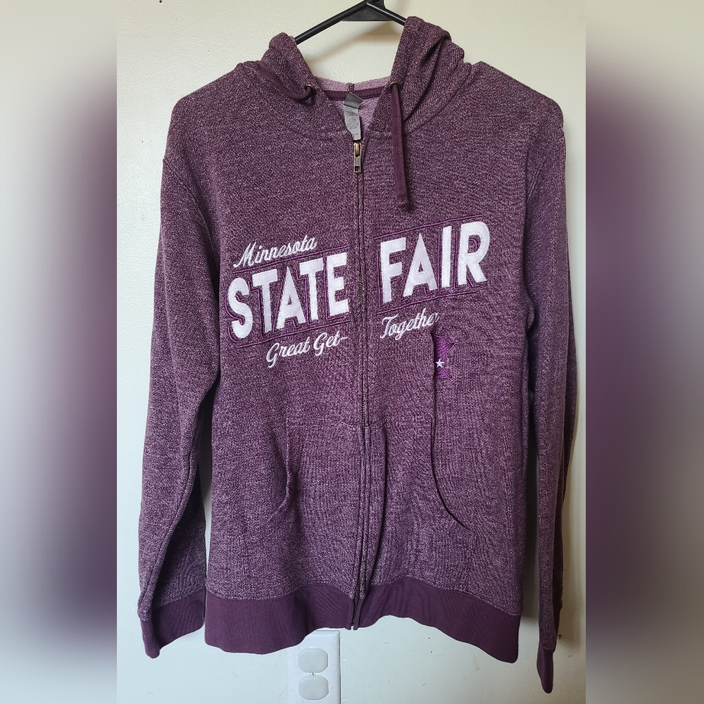 Next Level Apparel Maroon Minnesota State Fair Zip Hoodie